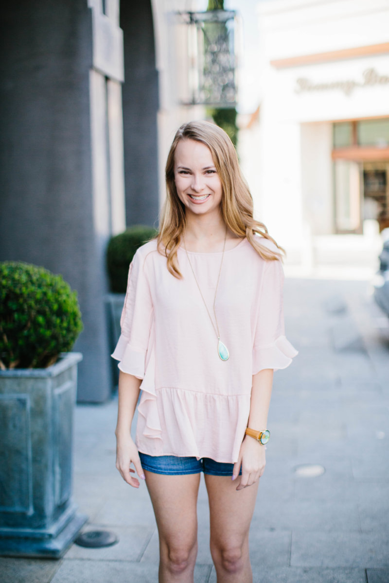 Everyone needs a pink ruffle top that is this versatile in their closet. This top I have worn so many different ways, and I love that it's work appropriate while being so flirty and trendy. Versatile, yet on-trend pieces are a staple for your closet.